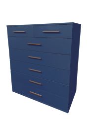 Swindon Chest with 5 Large and 2 Small Drawers - Dark Blue