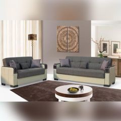 Malta 3 Seater and 2 Seater Sofabed Set - Brown