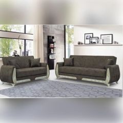 Turkish High Quality 3 Seater and 2 Seater Sofabed Set - Brown
