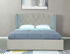 Mayfair Ottoman Storage Silver Bed Frame with LED - Kingsize 5ft