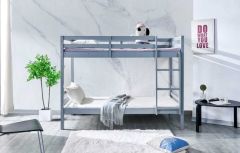 High Quality Pine Wooden Kids Bunk Single Bed - Grey