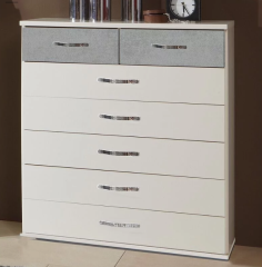 Duo 5+2 Chest of Drawers - White and Grey