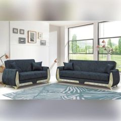 Turkish High Quality 3 Seater and 2 Seater Sofabed Set - Black