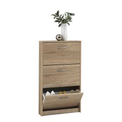 Step 3-Tier Shoe Storage Cabinet - Sand Oak