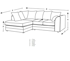 Luca Jumbo Cord Fabric Brown with Beige Corner Sofa - Left Side
