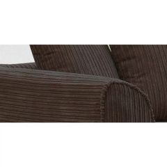 Morris L Shape Jumbo Cord 4 Seater Chocolate Brown Corner Sofa - Left Side