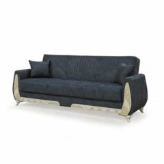 Turkish High Quality 3 Seater and 2 Seater Sofabed Set - Black