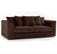 Morris Jumbo Cord 3 Seater and 2 Seater Sofa Set - Chocolate Brown