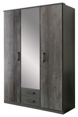 Deisburgh 3 Door and 2 Drawer Wardrobe - Grey