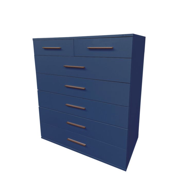 Swindon Chest with 5 Large and 2 Small Drawers - Dark Blue