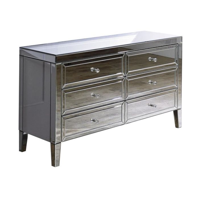 Mirrored 6 Drawer Chester